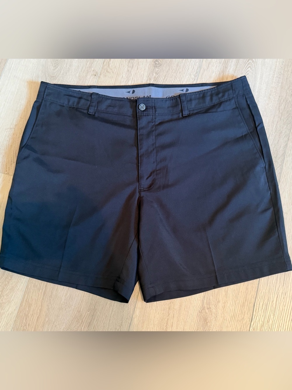 Grand Slam Men's Black Flat-Front Shorts 38